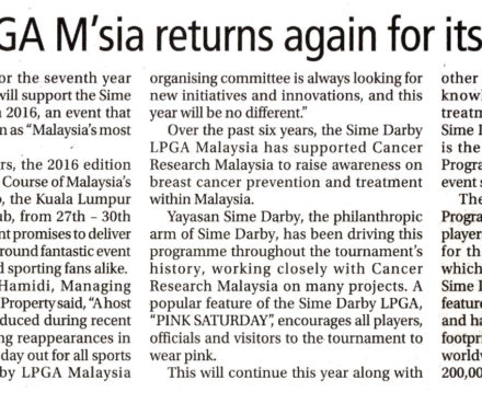 Sime Darby LPGA Malaysia Returns Again For Its Seventh Year