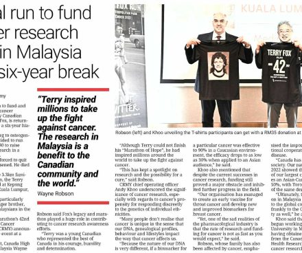 Global run to fund cancer research back in Malaysia after 6-year break
